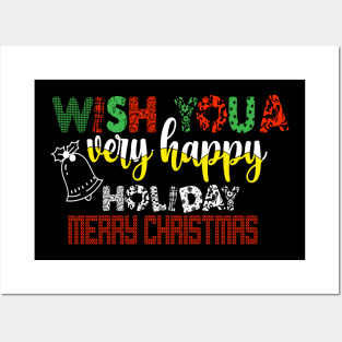 Wish you a very happy holiday - Merry Christmas Posters and Art